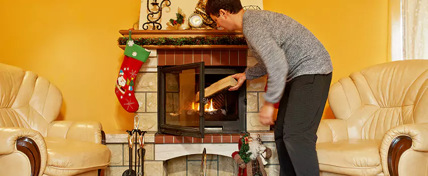 Rusted Metal Fireplace Restoration in Hot Springs, Arkansas